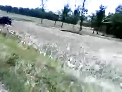 TRAIN ACCIDENT LEAVES DEAD AT THE EDGE OF THE ROADS