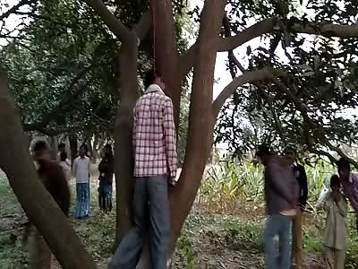 MAN HANGING LIKE PIÃ‘ATA