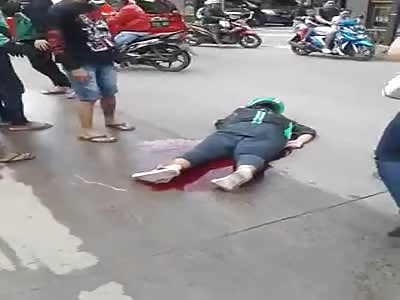 DEAD MAN IN PAVEMENT