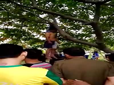 MAN HANGING LIKE PIÃ‘ATA