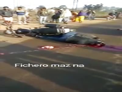 man with flattened head