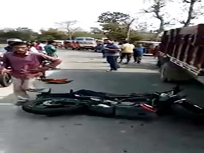 ACCIDENT OF MOTORCYCLIST