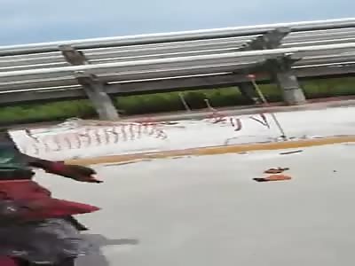 MAN COMES OUT OF FIRE