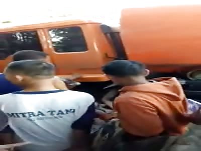 MAN CRUSHED BY TRUCK