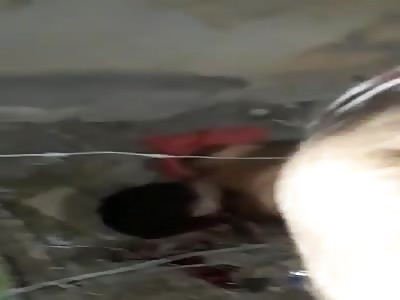 Fucked up Man Still Alive With Eyes Popping Out after gets Shot on the Forehead