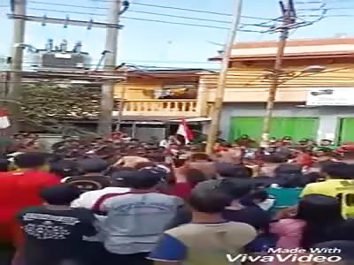 MAN FALLS FROM THE HEIGHTS