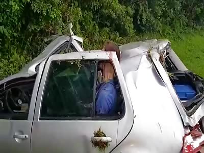 ACCIDENT WTF!!! Man`s head is crushed by VW door