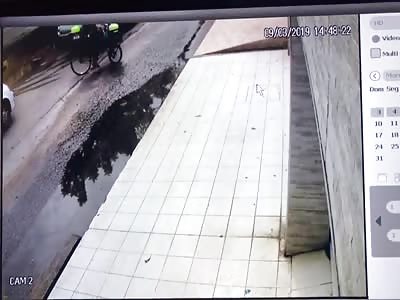 Speeding Pickup Destroys Biker