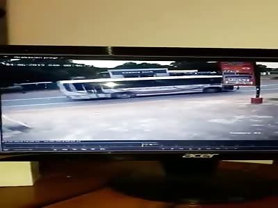 Biker Fatally Bowled Over by Out of Control Speeding Bus