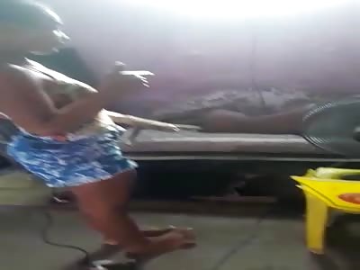 Betrayed Wife Unloads on Town Slut