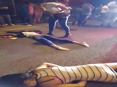 Motorcycles Full of Girls Destroyed after Head on Fatal Crash