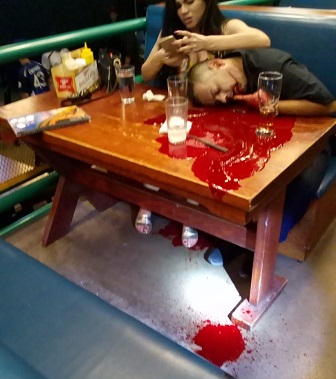 Man Waiting His Lunch Executed From Behind With Multiple Shots