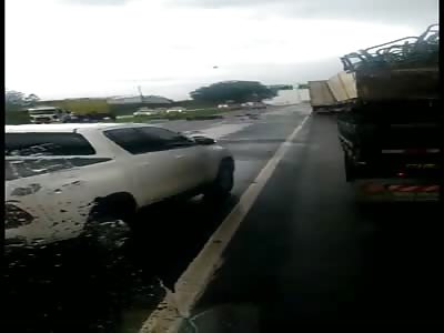 WET ASPHALT, DANGER FOR MOTORCYCLISTS