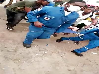 DAMN! His GUTS are Hanging Out