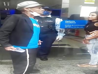 GUARD PUSHES THE SICK OLD MAN