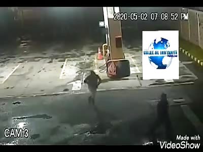 hitting the gas station attendant