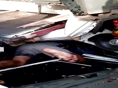 Driver crushed by his own truck