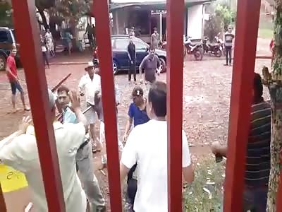 Men fight like animals