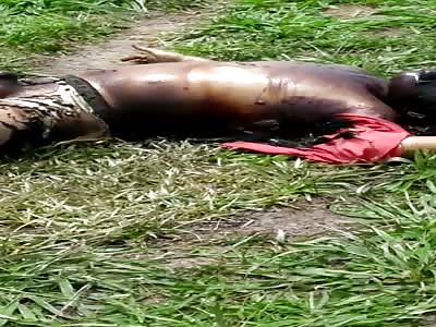 The burned body of a man is found.