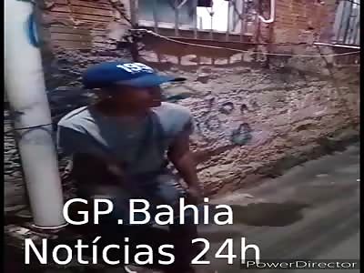 Punishment of the young man in a favela