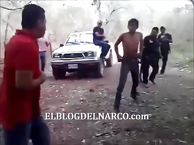 Fun Before Execution..Cartel Gunmen Force Victims to Boxing Match 