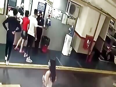 Young man hit the parking clerk.