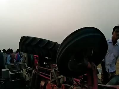 Truck and Tractor Acident