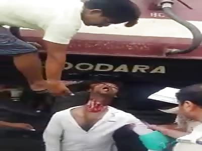 ( VIDEO 2 ) WTF MAN IMPALED ON MOVING TRAIN 