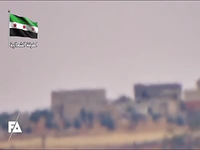 TOW missile anti tank destroys the tank T 72 