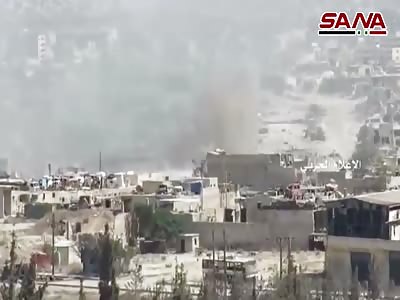 SANA: Syrian Army Advance in to Ramoush Following Collapse of Terrorists Front lines