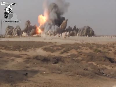 Controlled detonation of an ISIS VBIED captured by SDF during 'Wrath of Euphrates' Operation