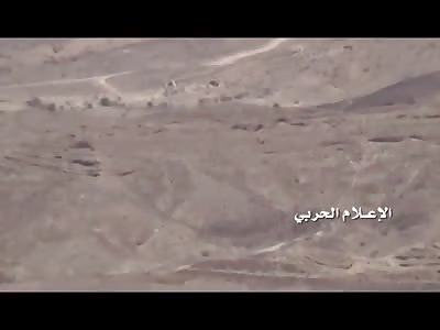 Destroyed a truck carrying an average of 37 guided missile was stationed in one of the Directorate Altbab Serwah - Marib