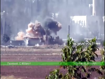 WAR WORLD TV. SYRIA WAR. SAA vs Â«JABHAT FATEH AL SHAMÂ» IN â€œDEIR KHABYEH IN THE CS OF DAMASCUS 