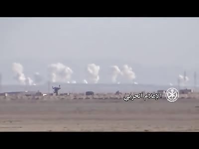 Footage of Syrian army operations against IS jihadists in east Homs countryside
