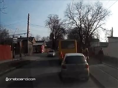 Girl Dyed While Crossing the Street