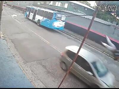 woman run over while running to catch the bus