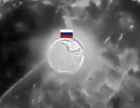 RU sniper being hit and killed by a drone-dropped grenade