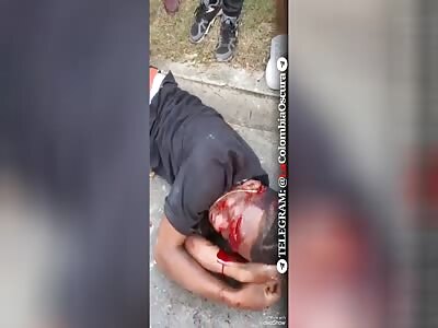 Thief captured gets savage beating 