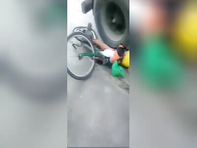 cycling turned into a pancake