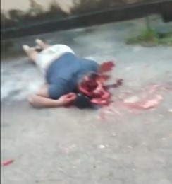 man shot dead with 12