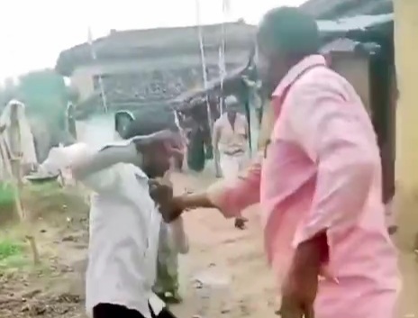 Indian boss abusing poor employee 
