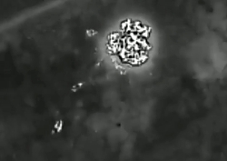 Drone hunting Russian infantry in the night