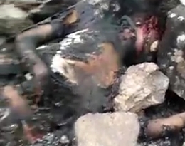 The man was executed and set on fire