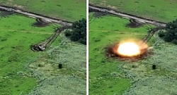 ORCs Giasint-S is hit by a Himars rocket