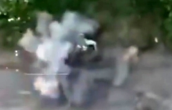 ORC is hit by a UA grenade dropped by a drone