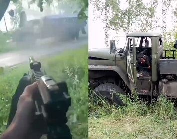 Chechen Militants Film Themselves Ambushing Russian Truck, Killing Driver
