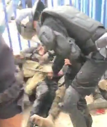 Moroccan police welcoming Migrants 