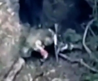 ORC covers his face with his hands when he sees a UA grenade drop