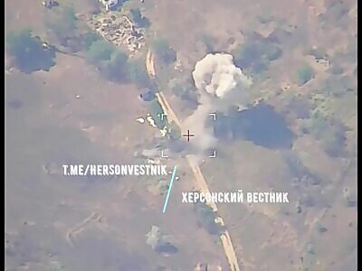 Counter Battery Fire Hits Ukrop Gun And Crew