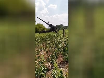 Ukrop Artillery Malfunction 